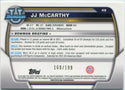 JJ McCarthy 2022 Bowman Chrome University Blue Refractor RC #48 169/199