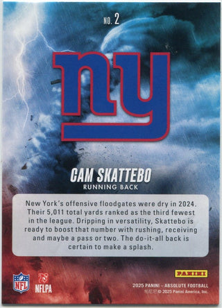Cam Skattebo 2025 Panini Absolute By Storm RC #2
