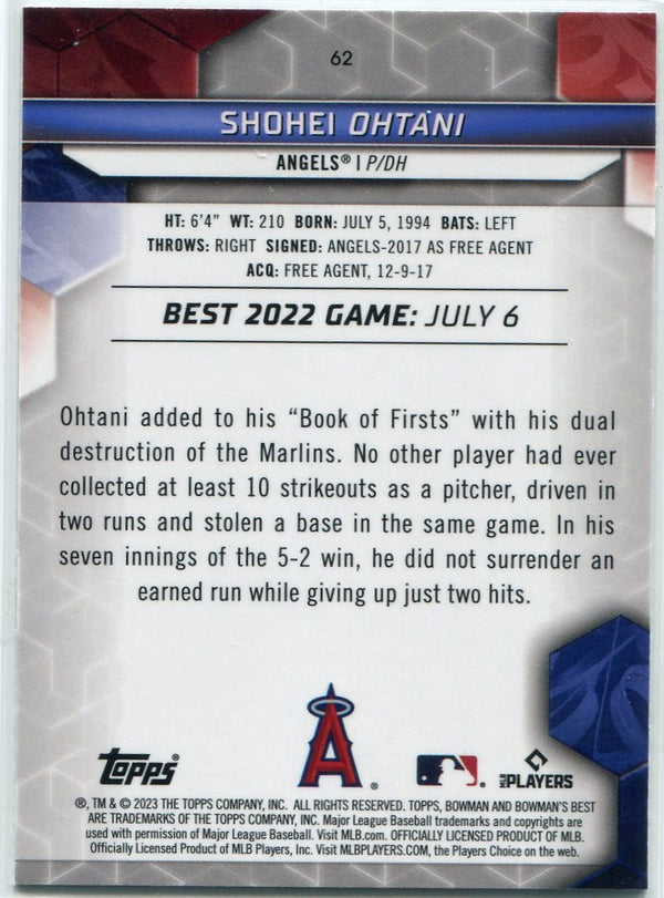 Shohei Ohtani 2023 Bowman's Best Card #62