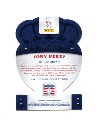 Tony Perez 2015 Panini Crown Royale Die-Cut Purple Card #95 35/50