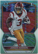Jordan Addison 2022 Bowman Chrome University Aqua Wave Refractor RC #36 219/299