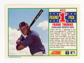 Frank Thomas 1990 Score #663 Rookie Card
