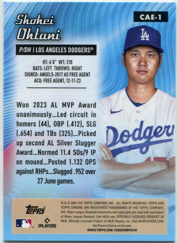 Shohei Ohtani 2024 Topps Chrome All-Etch Card #CAE-1