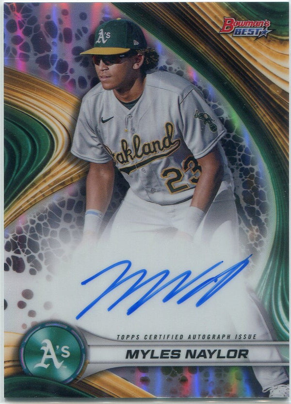 Myles Naylor 2024 Bowman's Best Autographed Refractor RC #B24-MN
