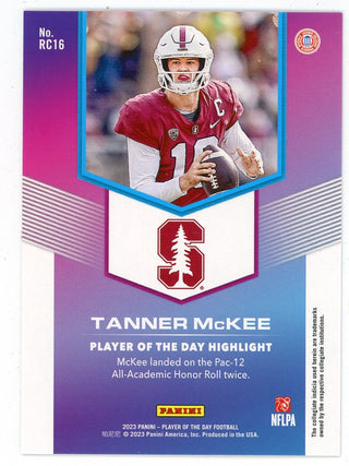 Tanner McKee 2023 Panini Player of the Day #RC16 /25