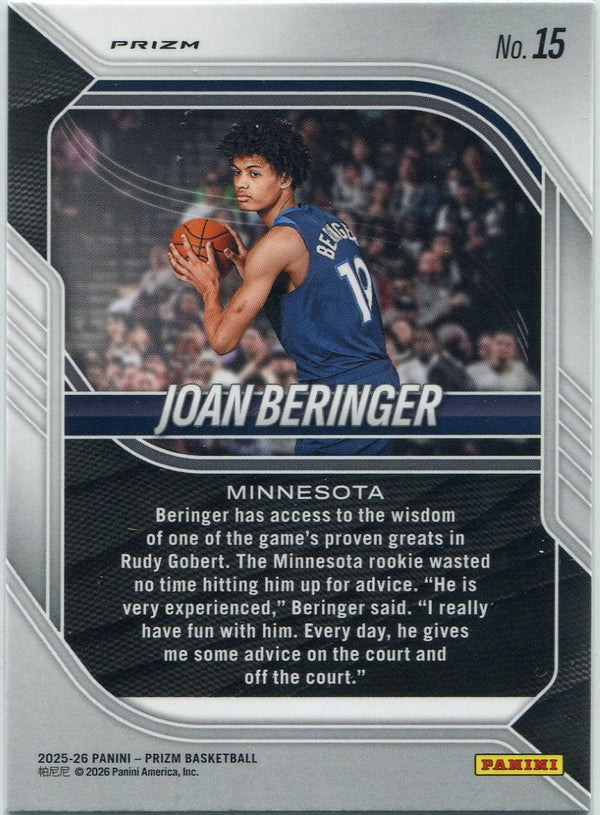 Joan Beringer 2025 - 2026 Panini Prizm Silver Prizm RC #15