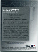 Logan Wyatt 2020 Bowman Platinum Autographed RC #TOP-41