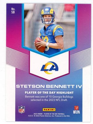 Stetson Bennett 2023 Panini Player of the Day /99 #SB