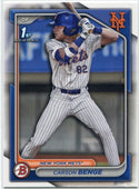 Carson Benge 2024 Bowman Draft RC #BD-28