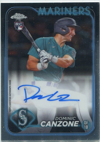Dominic Canzone 2024 Topps Chrome Autographed RC #RA-DC