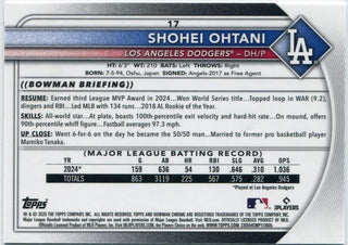 Shohei Ohtani 2025 Bowman Chrome Card #17
