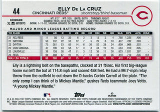 Elly De La Cruz 2024 Topps Chrome RC #44