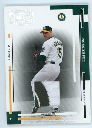 Tim Hudson 2004 Donruss Throwback Threads Patch Relic #151