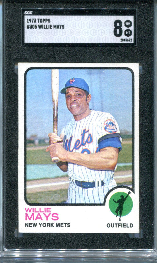 Willie Mays 1973 Topps #305 SGC 8 Card