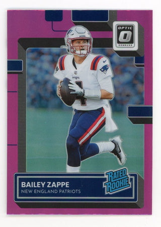 Bailey Zappe 2022 Panini Pink Optic #229 Card