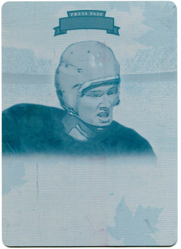 Paul Hornung 2011 Press Pass Legends FB Legends Of The Fall Cyan Printing Plate 1/1