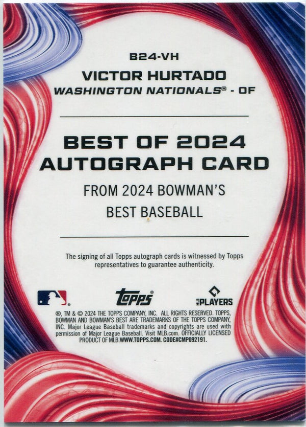 Victor Hurtado 2024 Bowman's Best Autographed RC #B24-VH