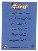 Eric Moulds Autographed 1996 Pro Line Memorabilia Rookie