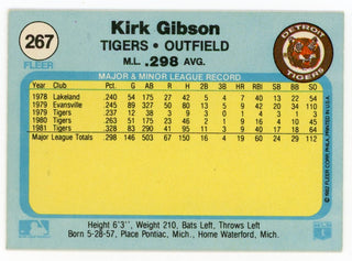 Kirk Gibson 1982 Fleer #267 Card