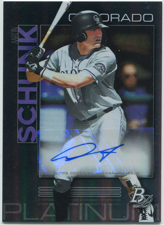 Aaron Schunk 2020 Bowman Platinum Autographed RC #TOP-66