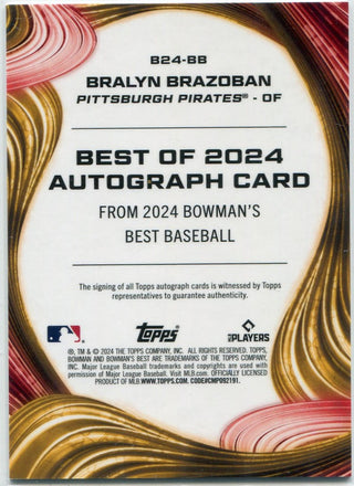 Bralyn Brazoban 2024 Bowman's Best Autographed RC #B24-BB