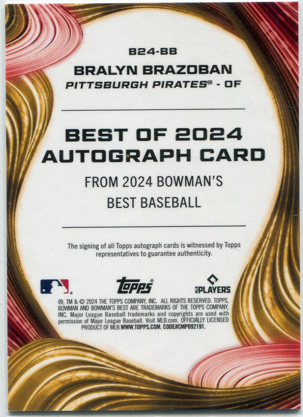 Bralyn Brazoban 2024 Bowman's Best Autographed RC #B24-BB