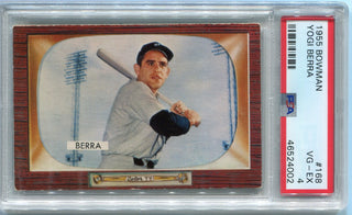 Yogi Berra 1955 Bowman Card #168 PSA Graded 4
