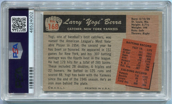 Yogi Berra 1955 Bowman Card #168 PSA Graded 4