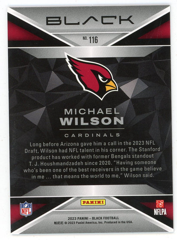 Michael Wilson 2023 Panini Black Rookie Card #116