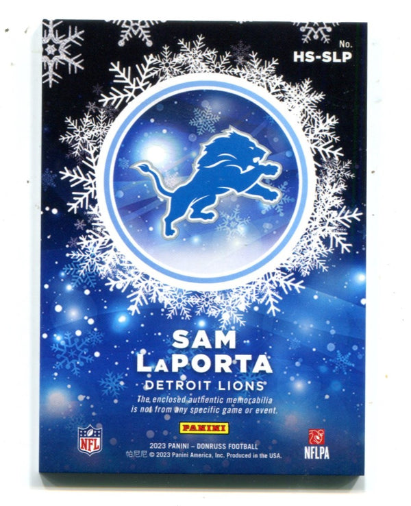 Sam LaPorta 2023 Panini Donruss #HSSLP Rookie Sweater Card