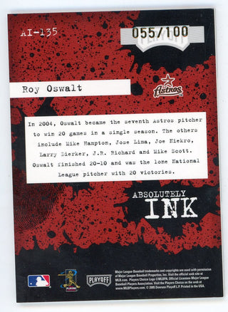 Roy Oswalt 2005 Donruss Absolute Ink Autograph Card #AI-135