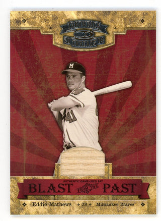Eddie Mathews 2004 Donruss Throwback Threads Blast From The Past Bat Relic #BP-6