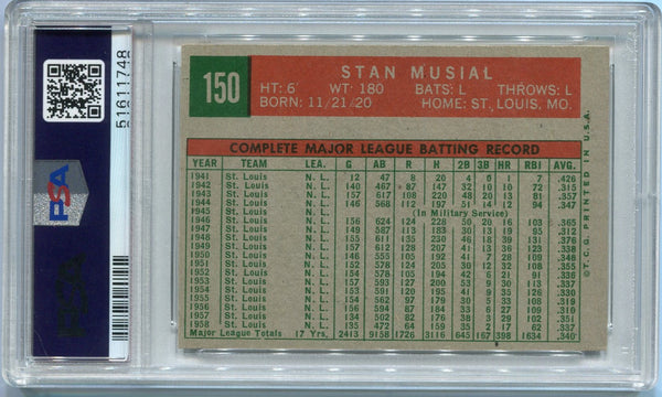 Stan Musial 1959 Topps Card #4150 PSA Graded 7