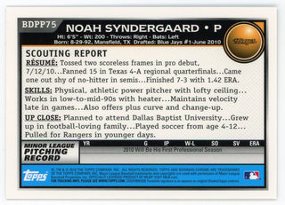 Noah Syndergaard 2010 Topps 1st Bowman Chrome #BCPP75 Card
