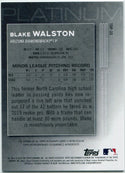 Blake Walston 2020 Bowman Platinum Autographed RC #TOP-33