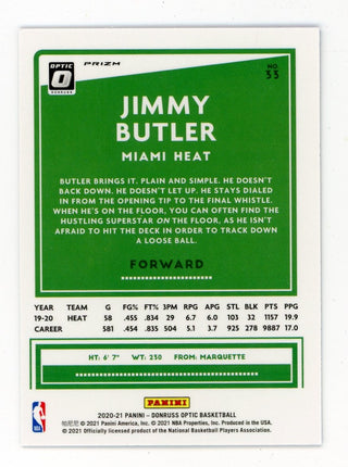Jimmy Butler 2021 Panini Blue Optic #33 Card