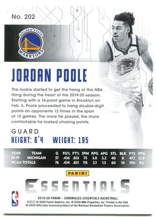 Jordan Poole Panini Essentials 2020