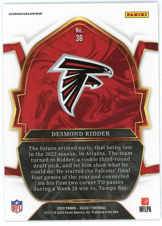 Desmond Ridder 2022 Panini Select Rookie Card #36