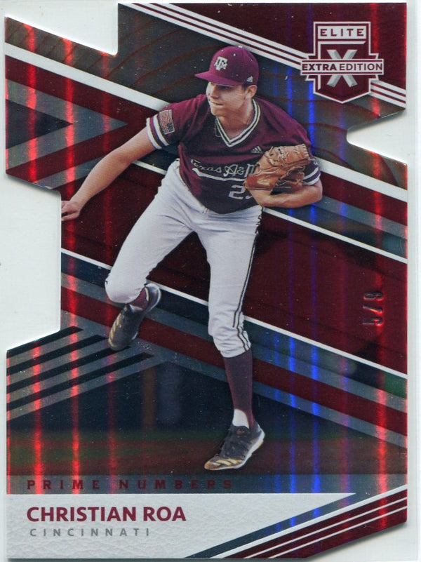 Christian Roa 2020 Panini Elite Extra Edition Prime Numbers Die-Cut RC #104 5/9