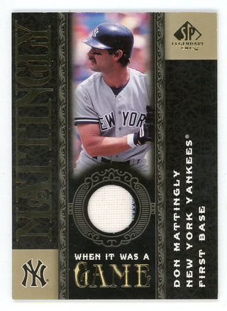 Don Mattingly 2007 Upper Deck When It Was A Game Patch Relic #WG-DM