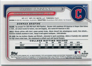 Travis Bazzana 2024 Bowman Draft Chrome RC BDC-1