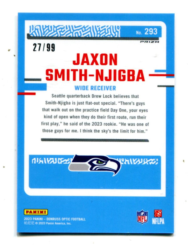 Jaxon Smith-Njigba 2023 Panini Donruss Optic Red Rated Rookie#293 /99 Card