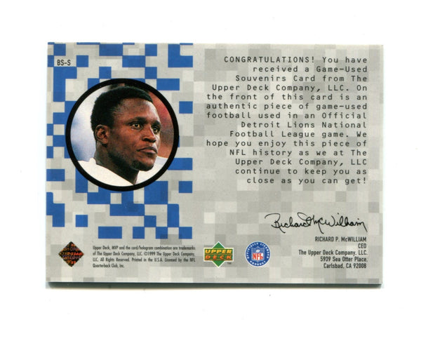 Barry Sanders 1999 Upper Deck Game-Used Souvenirs Football #BS-S Card