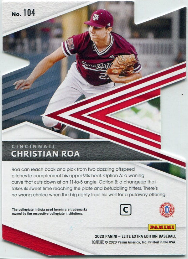 Christian Roa 2020 Panini Elite Extra Edition Prime Numbers Die-Cut RC #104 5/9