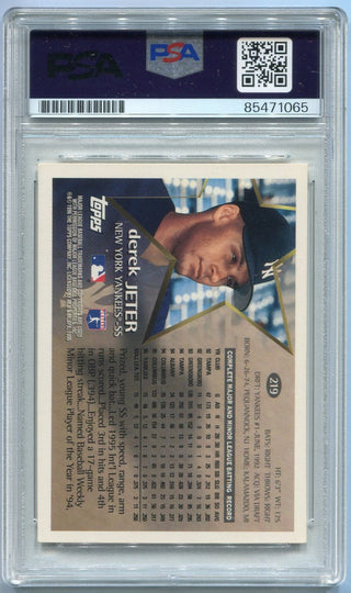 Derek Jeter 1996 Topps PSA AUTO Auth Card