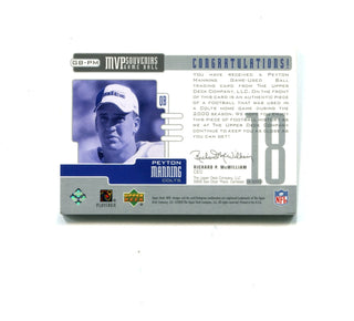 Peyton Manning 2003 Upper Deck MVP Souvenirs Game Ball #GM-PM Card