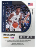 Tyrique Jones 2020 Panini Draft Picks Autographed Rookie Card #PA-TJ