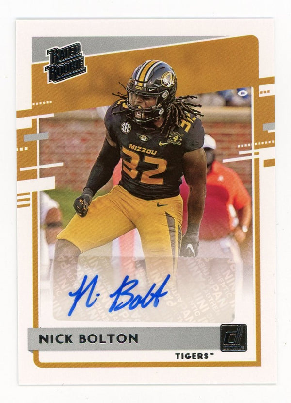 Nick Bolton 2021 Panini Donruss Rookie Card #DA-NBT