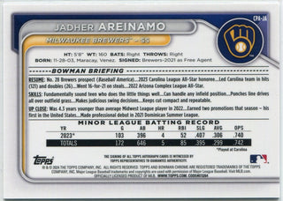 Jadher Areinamo 2024 Bowman Chrome Autographed RC #CPA-JA