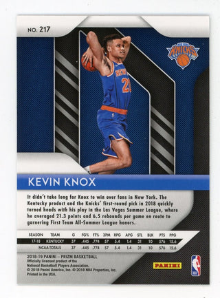Kevin Knox 2018 Panini Silver Prizm #217 Card